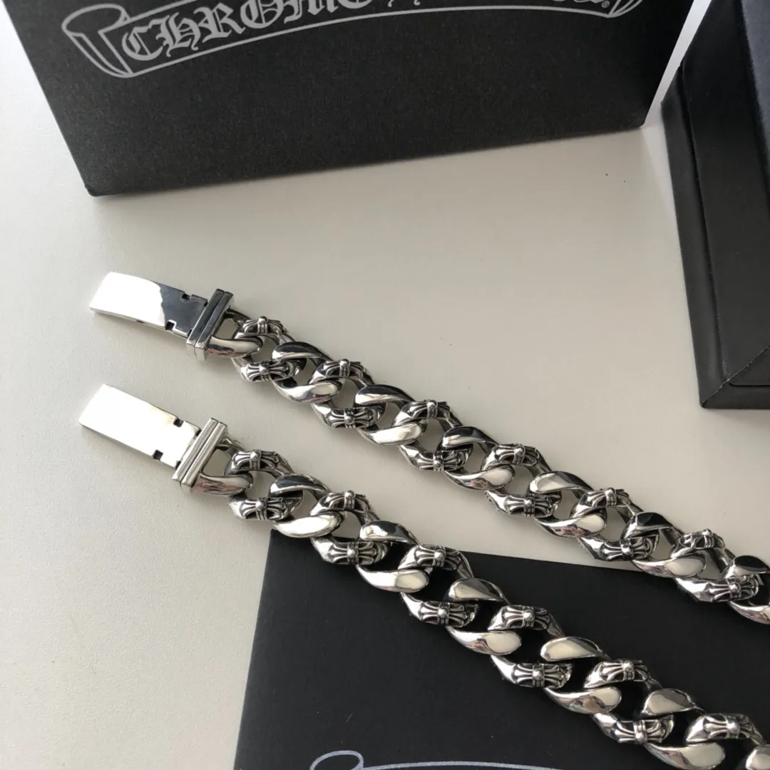 Chrome Hearts シルバー半花十字剣ロックブレスレット - 画像 (4)