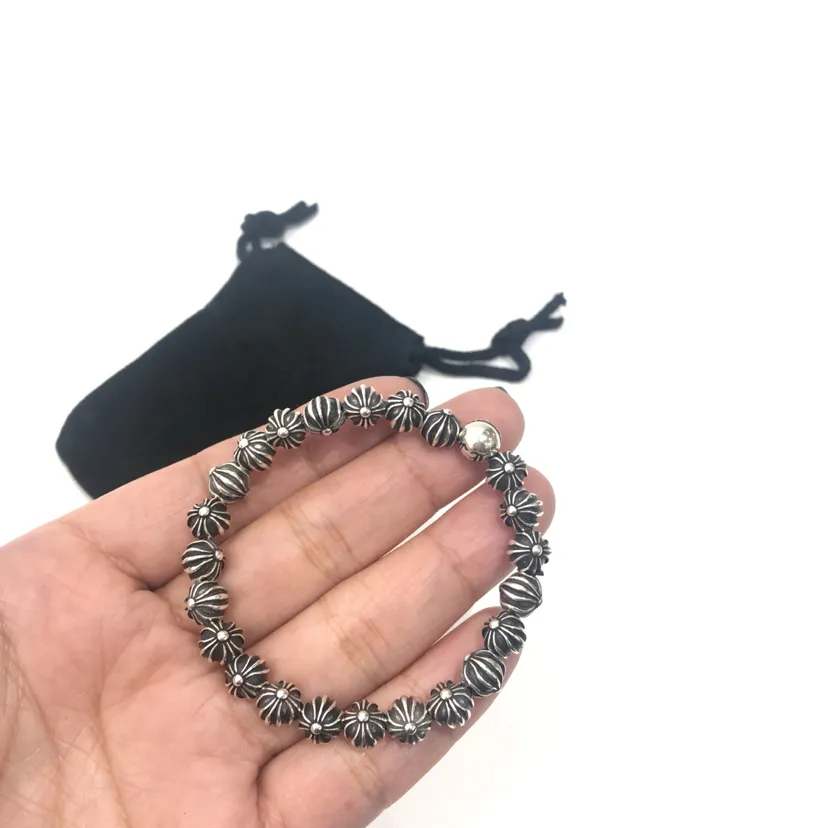 Chrome Hearts 鸢尾花全银手串 シルバー - 画像 (5)