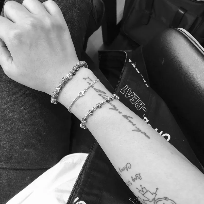 Chrome Hearts 鸢尾花全银手串 シルバー - 画像 (6)