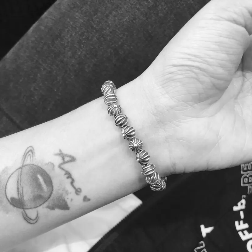 Chrome Hearts 鸢尾花全银手串 シルバー - 画像 (7)