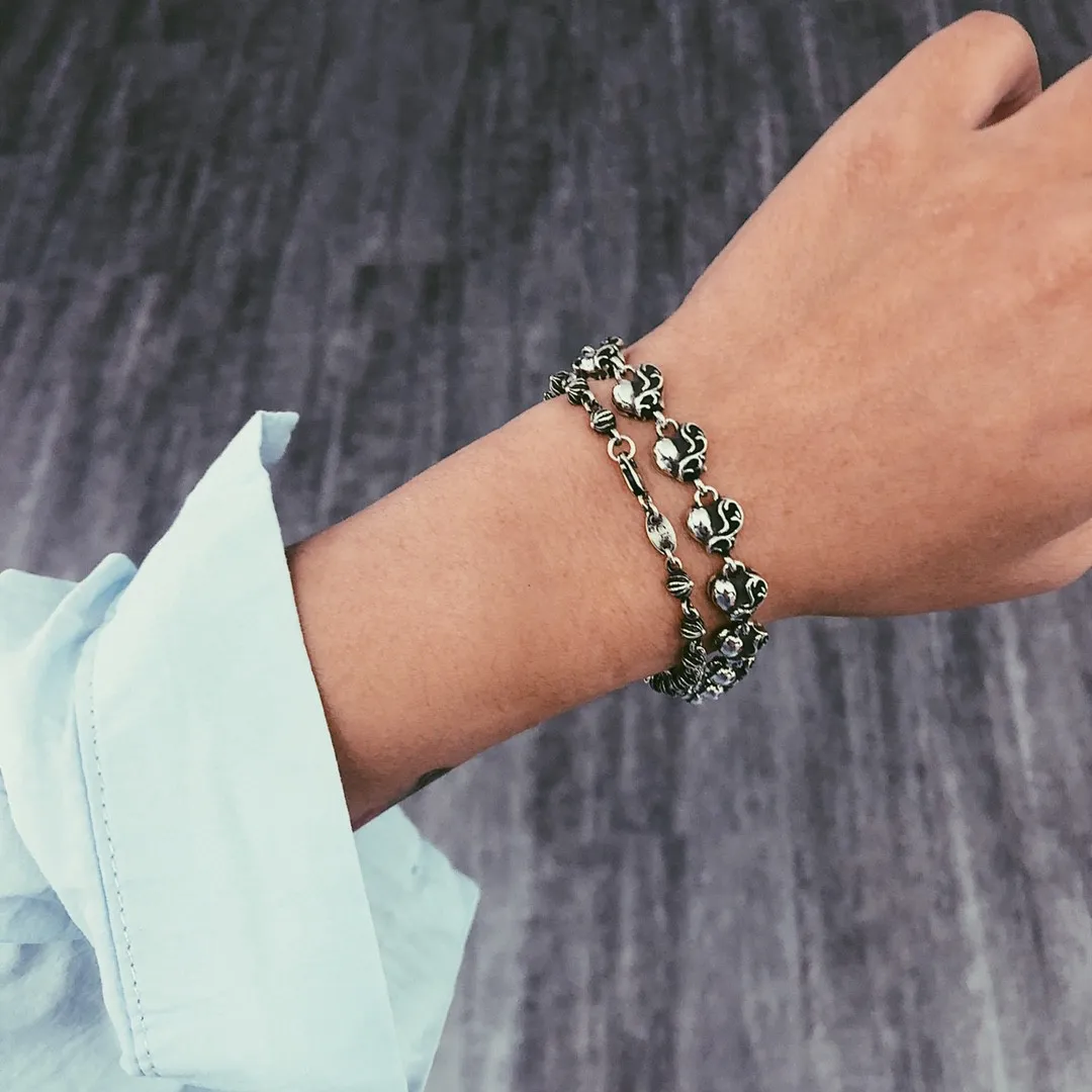 Chrome Hearts シルバー蔓藤桃心ブレスレット - 画像 (9)