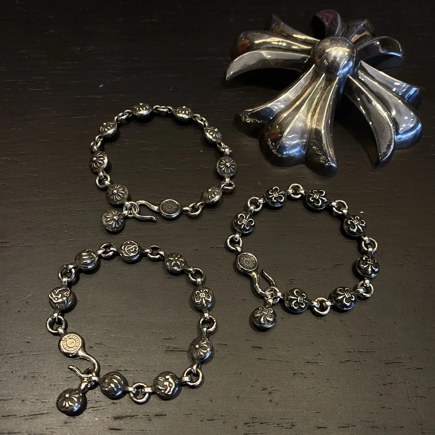 Chrome Hearts クロムハーツ ブラックビンテージビーズブレスレット - 画像 (3)