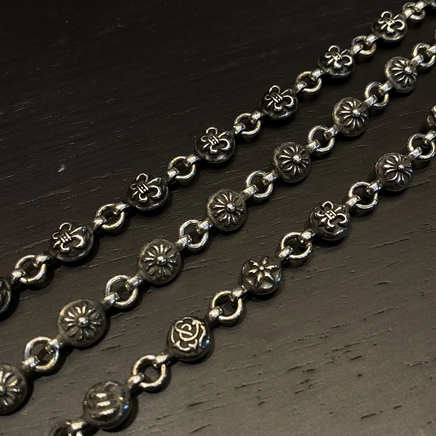 Chrome Hearts クロムハーツ ブラックビンテージビーズブレスレット - 画像 (5)