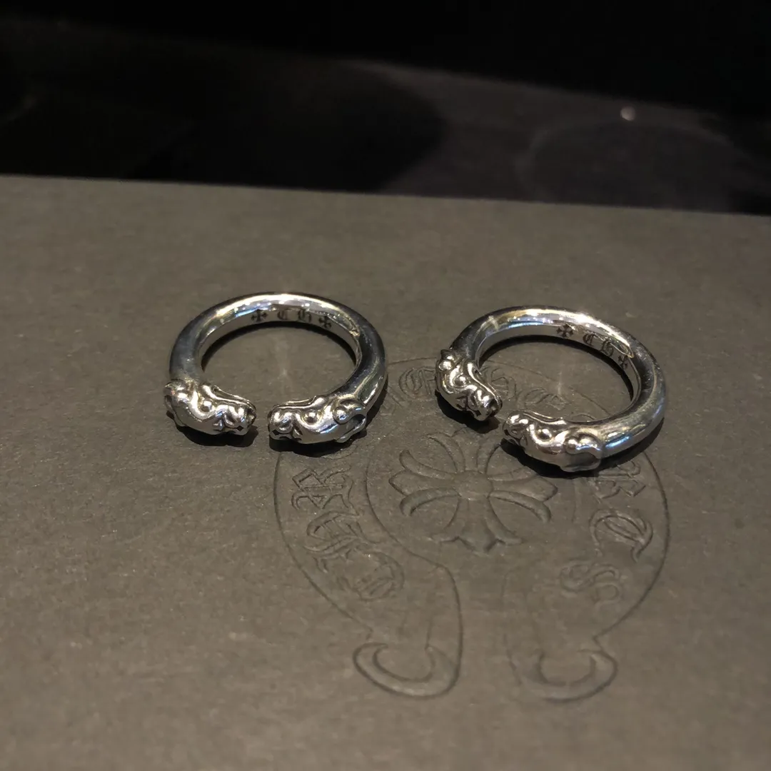Chrome Hearts シルバー ダブルドラゴンリング - 画像 (7)