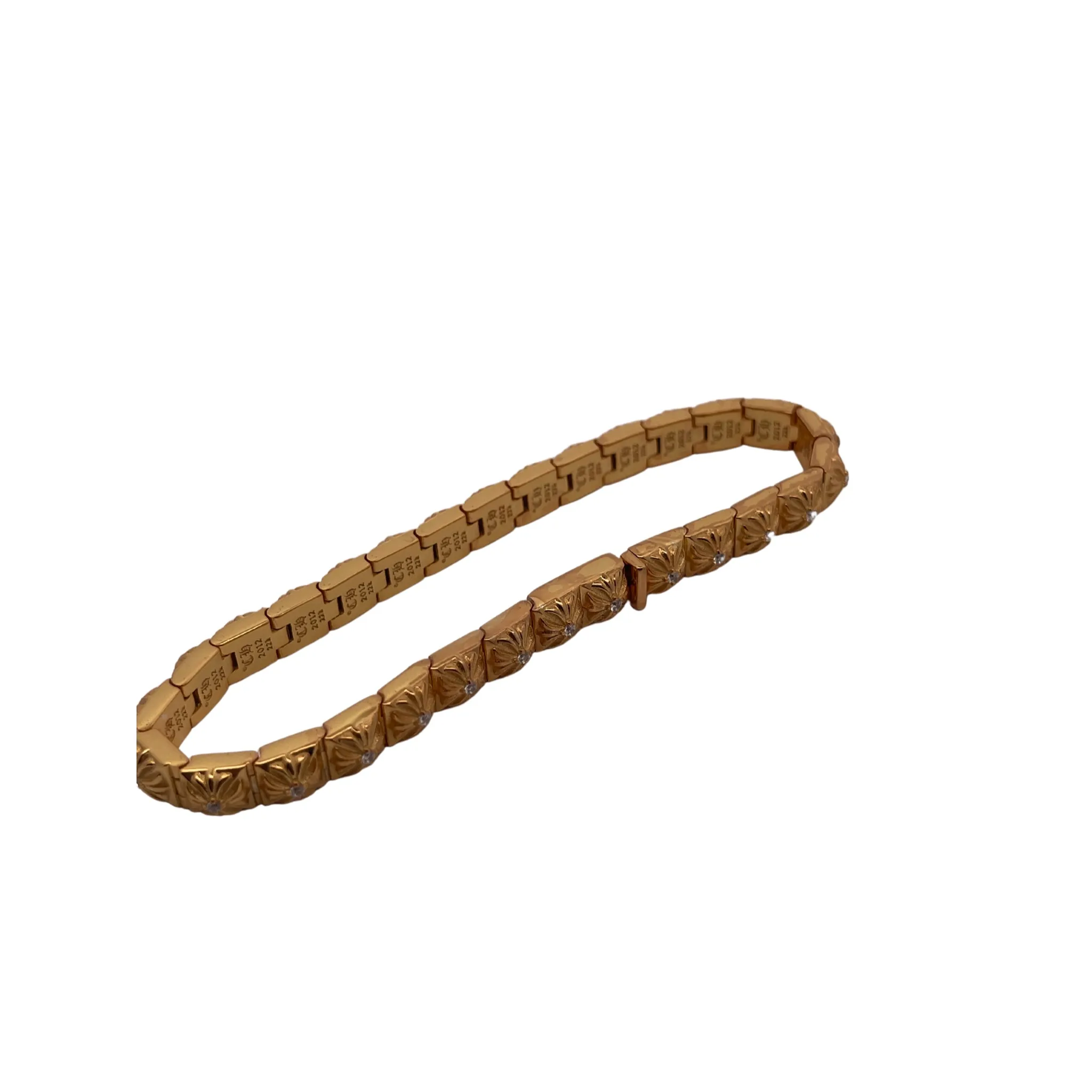 Chrome Hearts ゴールドクロスチェーンブレスレット - 画像 (3)