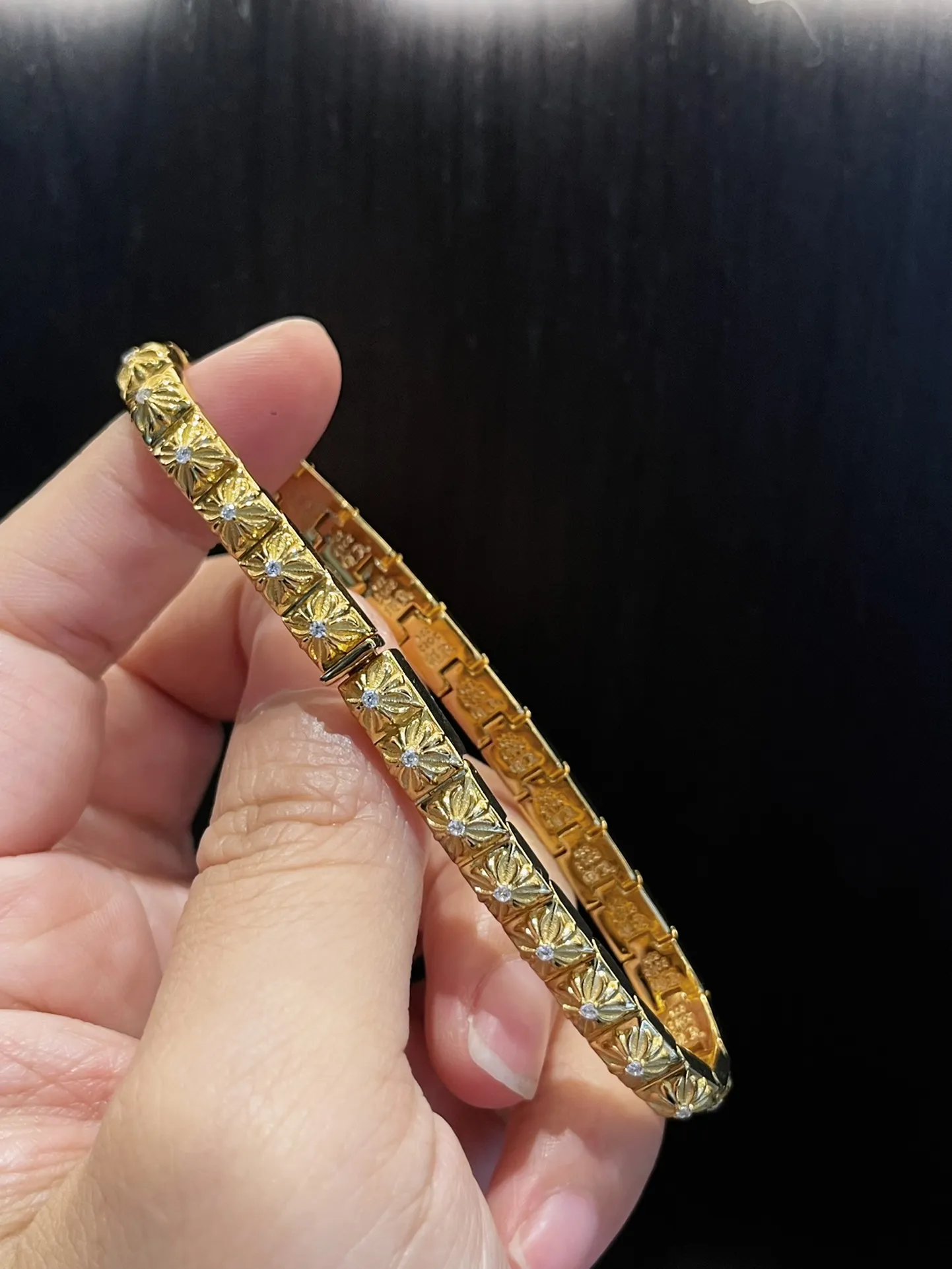 Chrome Hearts ゴールドクロスチェーンブレスレット - 画像 (4)