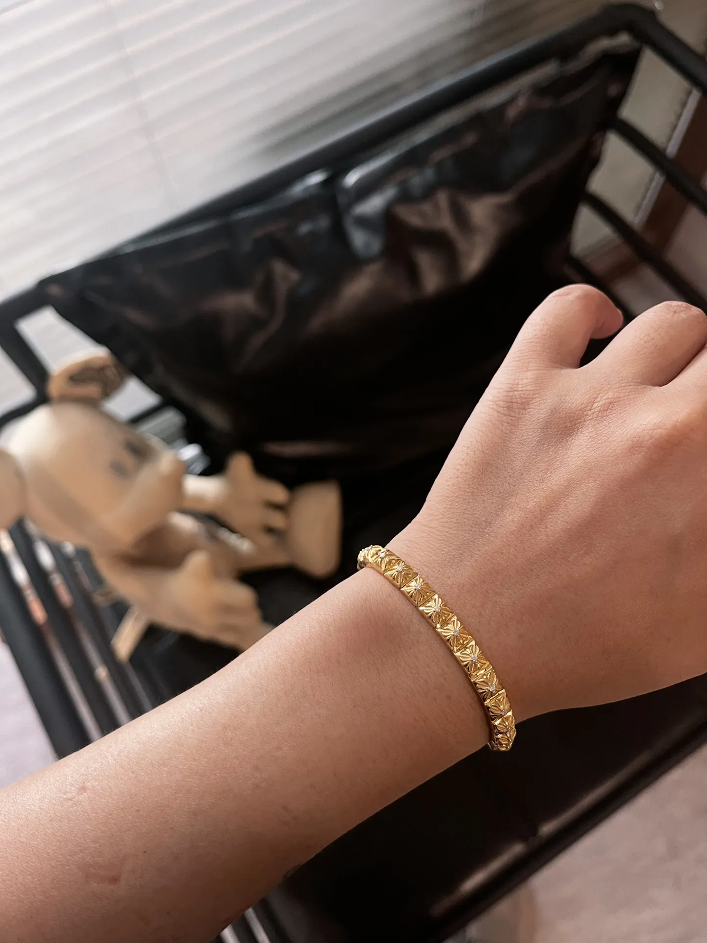 Chrome Hearts ゴールドクロスチェーンブレスレット - 画像 (6)