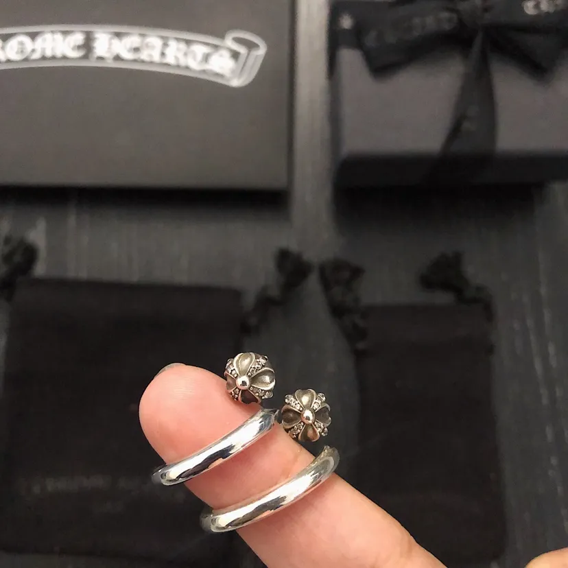 Chrome Hearts シルバー クロスストーンリング - 画像 (3)