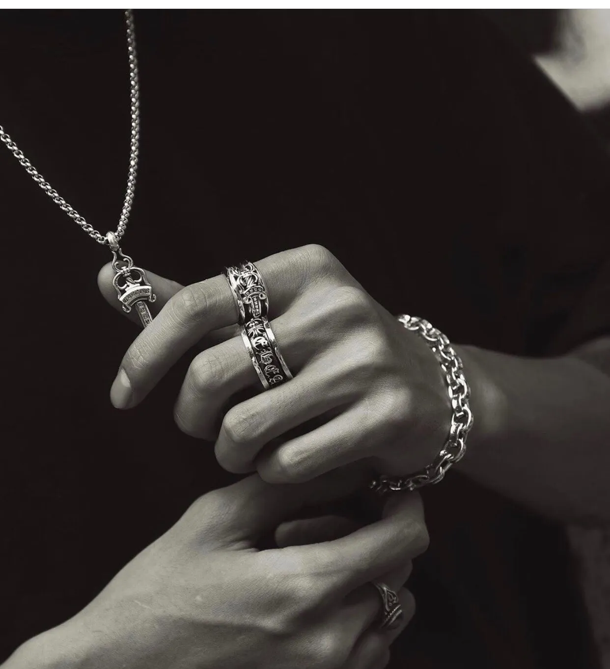 Chrome Hearts クロムハーツ ブラック 回転リング - 画像 (8)