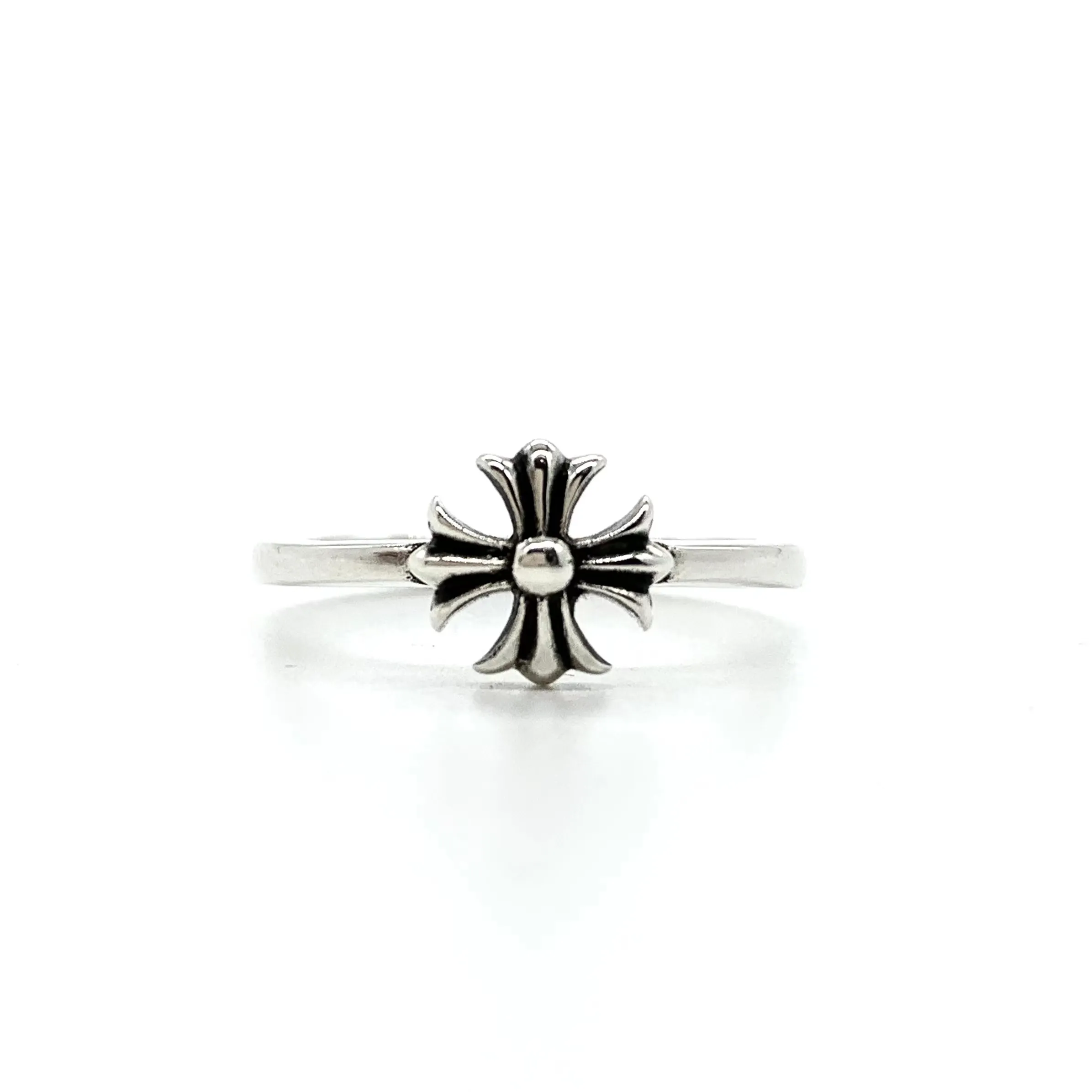 Chrome Hearts シルバー十字小条リング シルバー