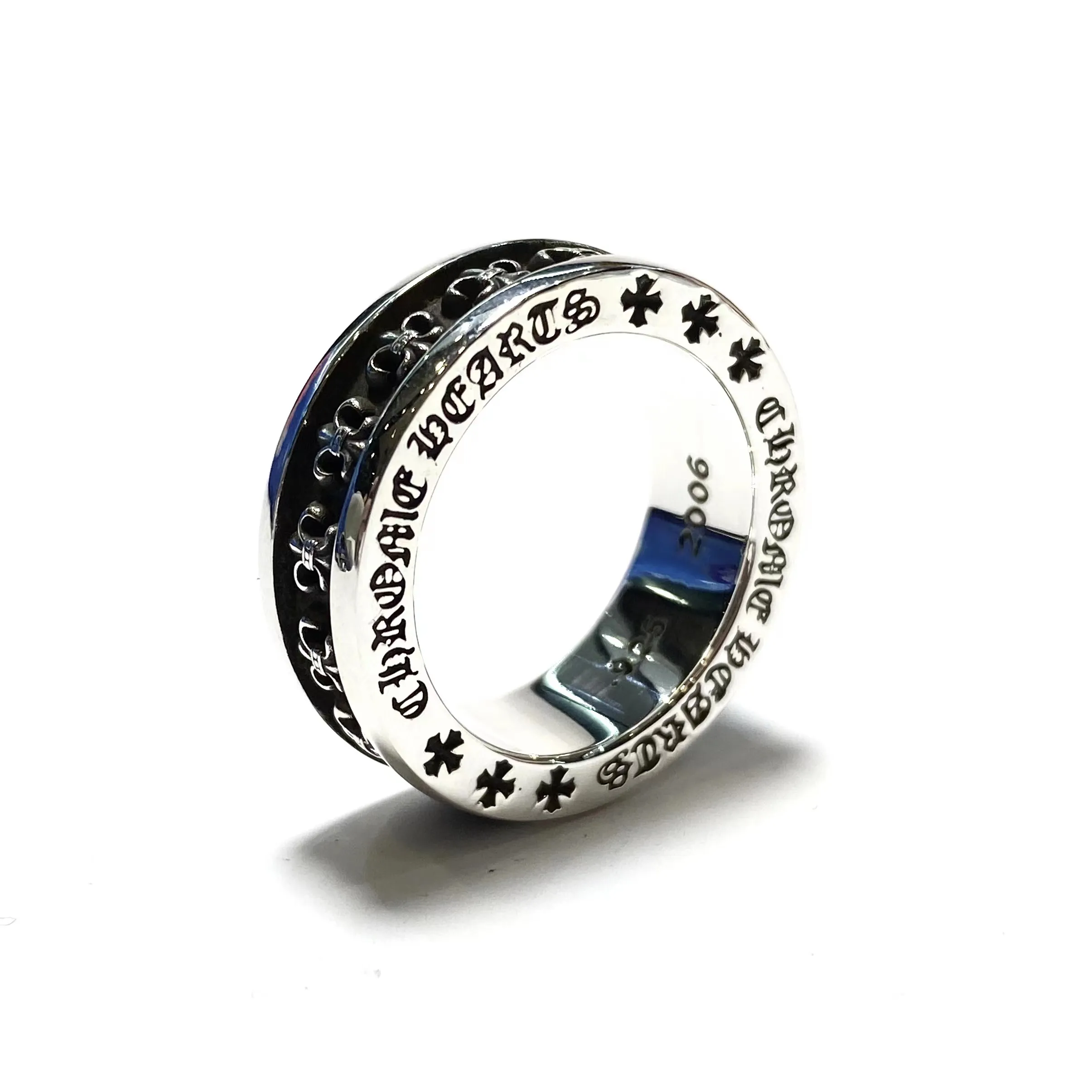 Chrome Hearts ブラックミリタリーフラワーミニプラスリング - 画像 (3)