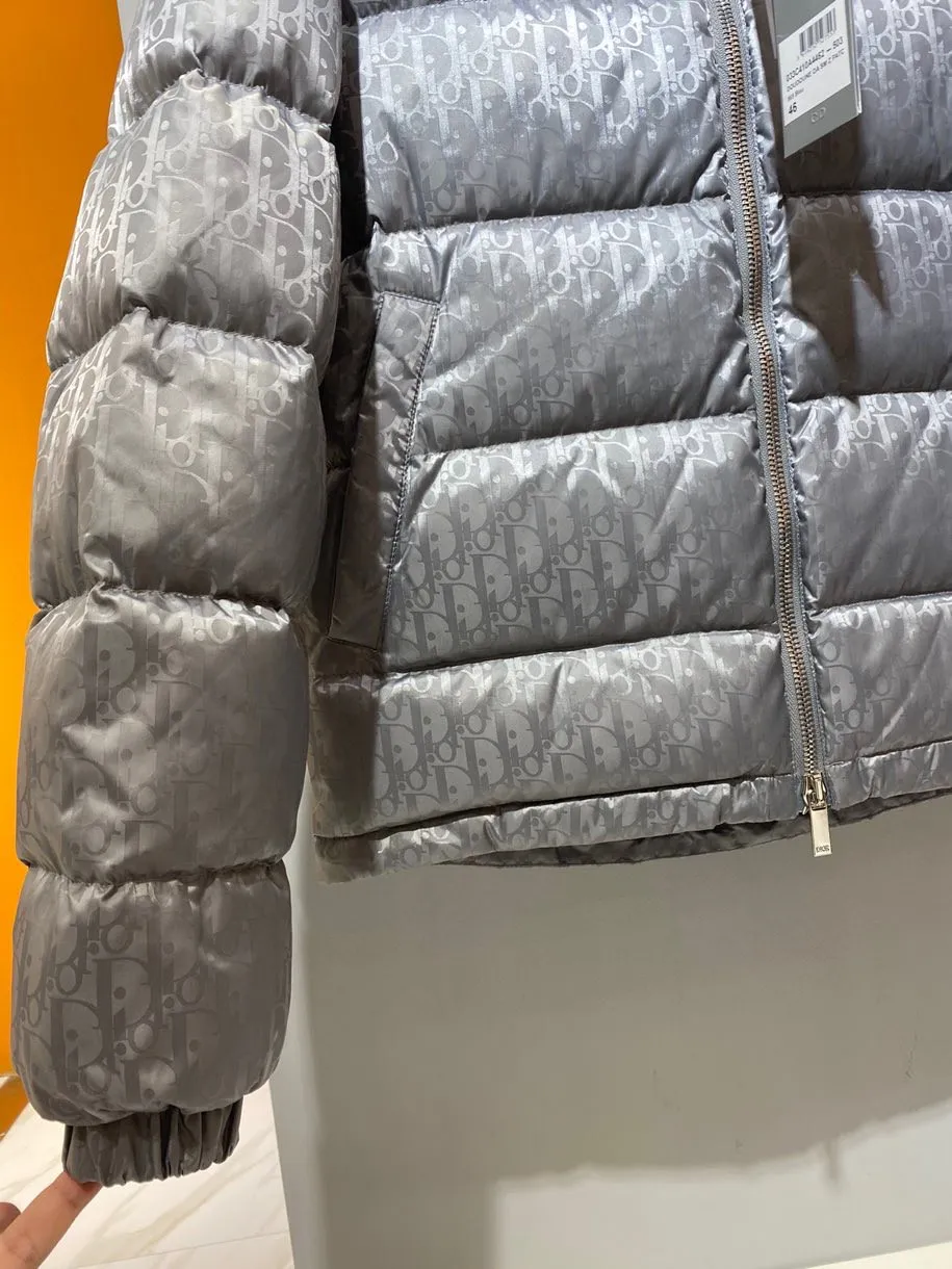 Dior グレーダウンジャケット ロゴプリント - 画像 (5)
