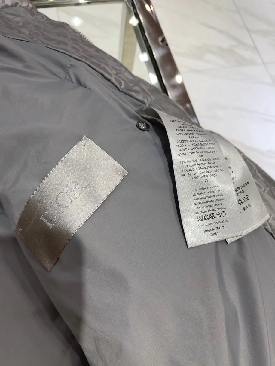Dior グレーダウンジャケット ロゴプリント - 画像 (10)