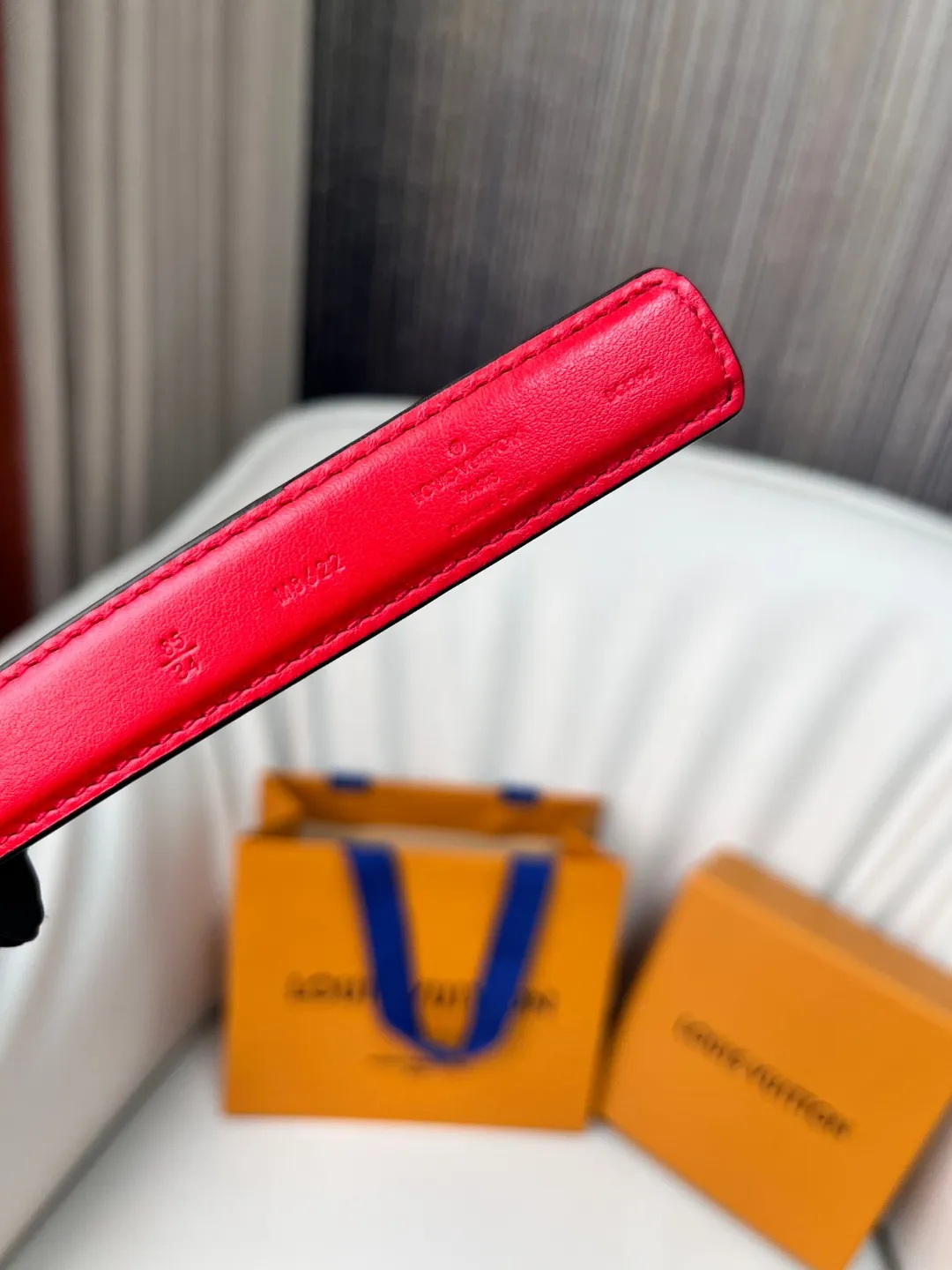 Louis Vuitton レッドベルト キャンバス&レザー - 画像 (7)