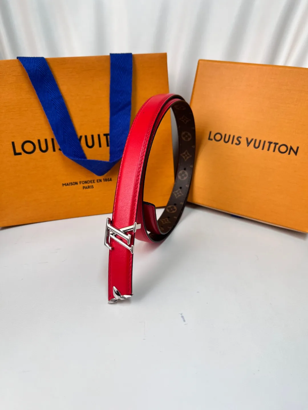 Louis Vuitton レッドベルト キャンバス&レザー - 画像 (10)