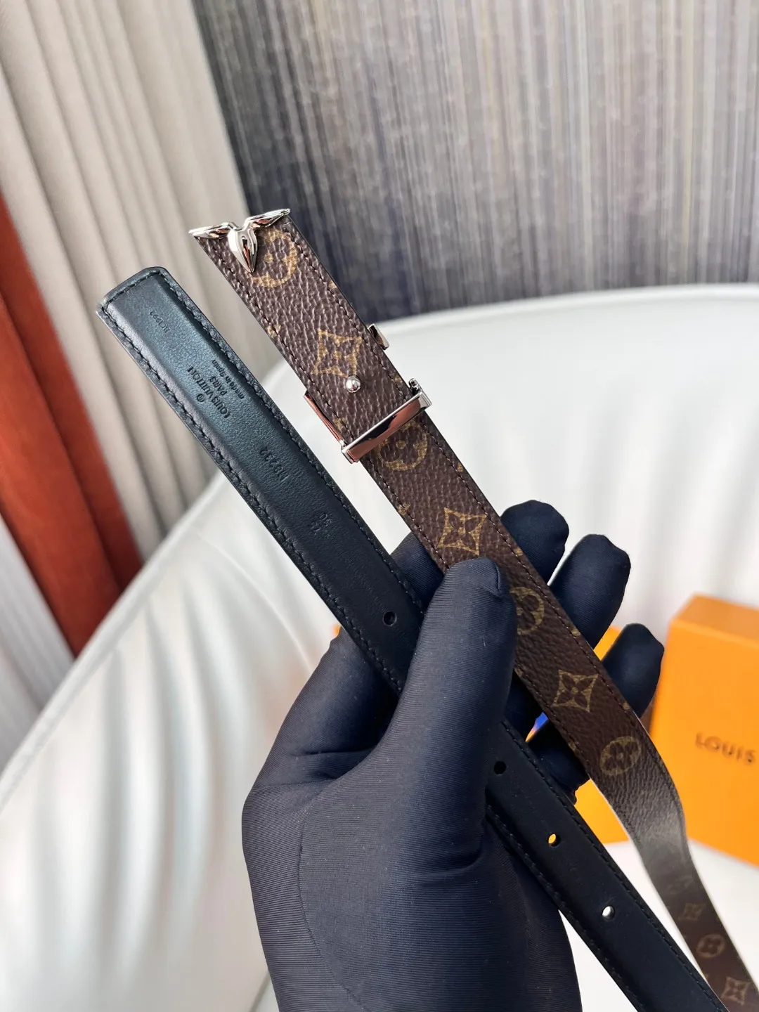 Louis Vuitton ブラックレザーベルト - 画像 (6)