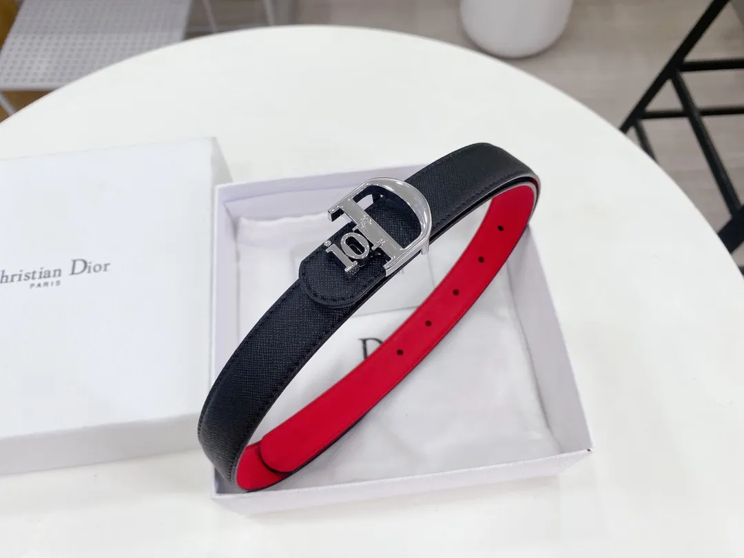 Christian Dior レッドブラックベルト 2.5cm - 画像 (4)