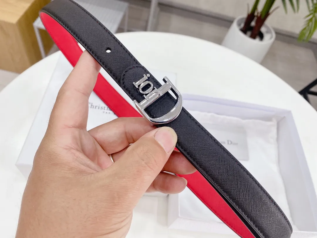 Christian Dior レッドブラックベルト 2.5cm - 画像 (5)