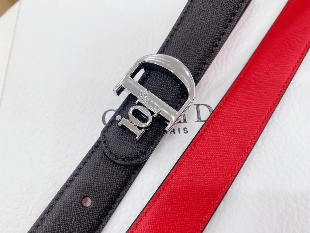 Christian Dior レッドブラックベルト 2.5cm - 画像 (6)