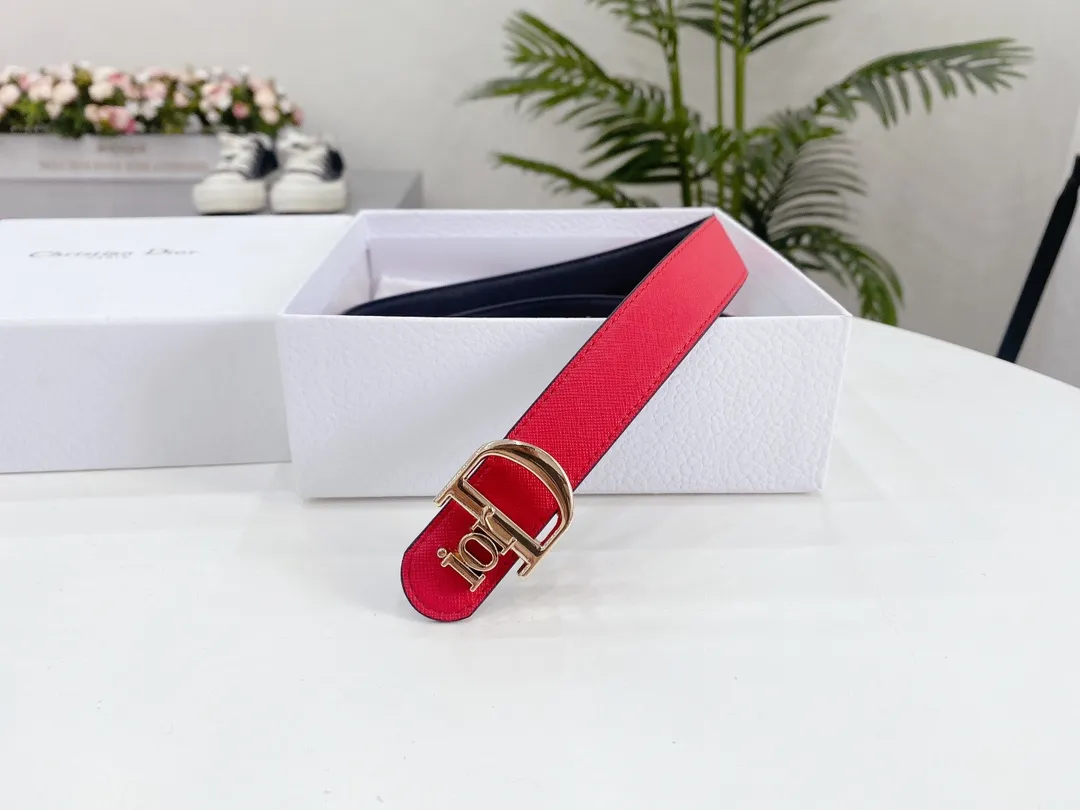 Christian Dior レッドブラックベルト 2.5cm - 画像 (7)