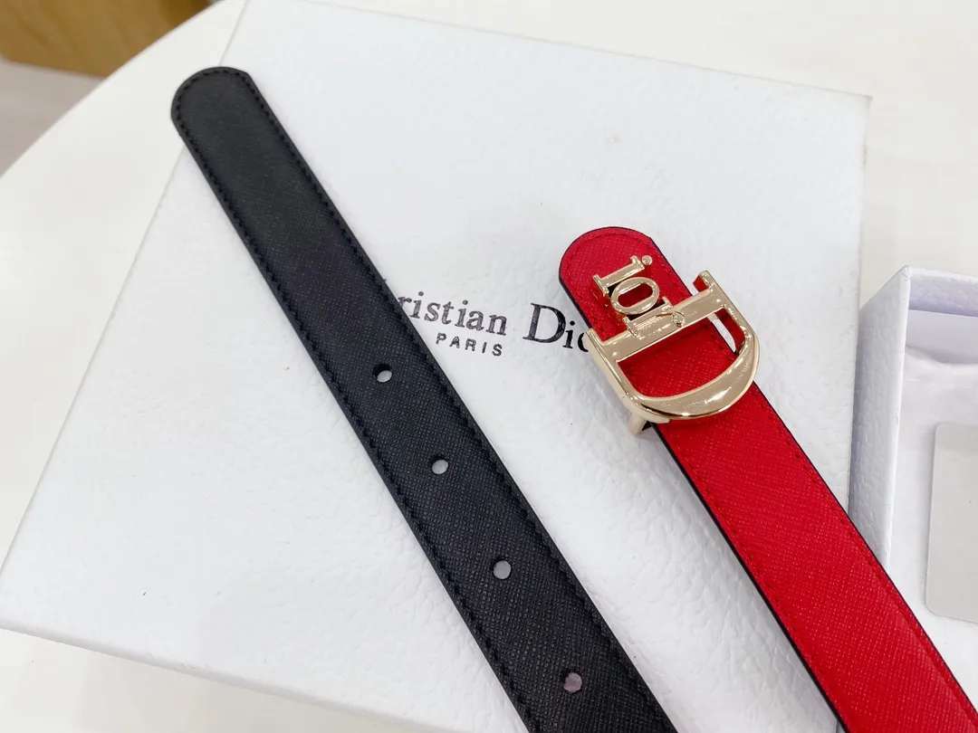 Christian Dior レッドブラックベルト 2.5cm - 画像 (10)