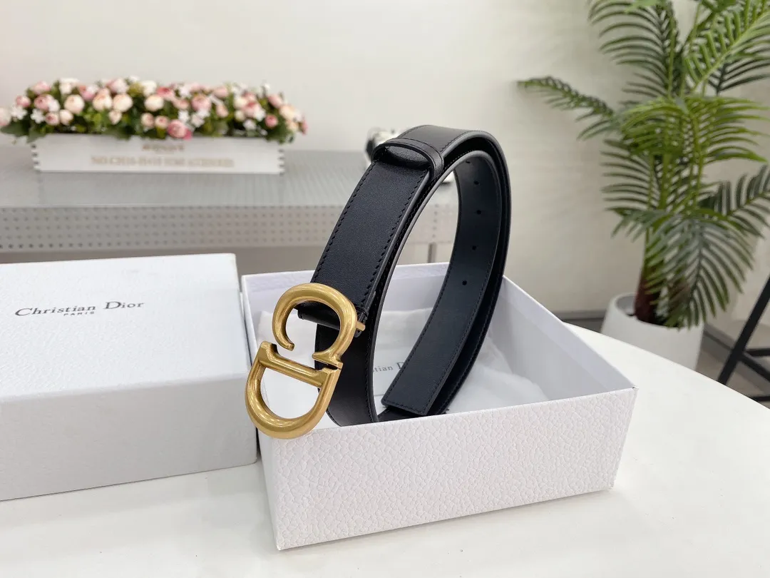 Christian Dior ブラックベルト ゴールドバックル - 画像 (3)