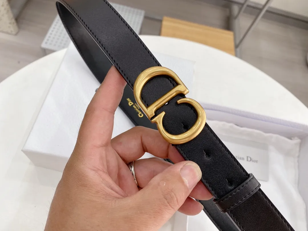 Christian Dior ブラックベルト ゴールドバックル - 画像 (6)