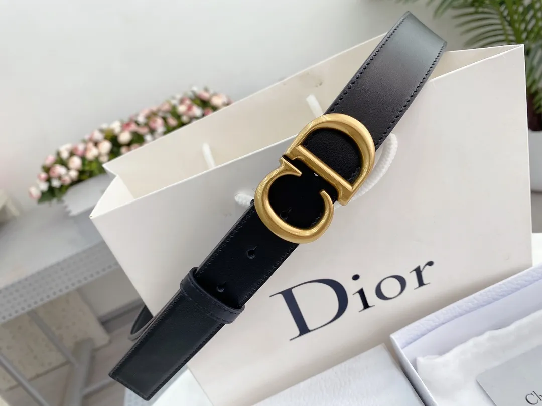 Christian Dior ブラックベルト ゴールドバックル - 画像 (8)