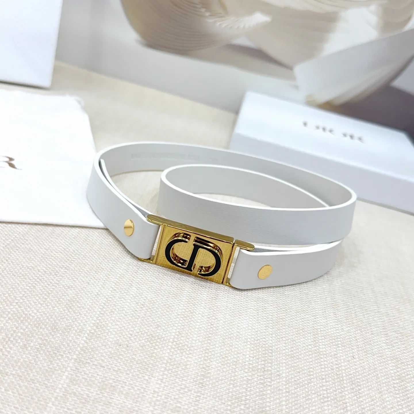 Christian Dior 白 2.0cm ベルト - 画像 (3)