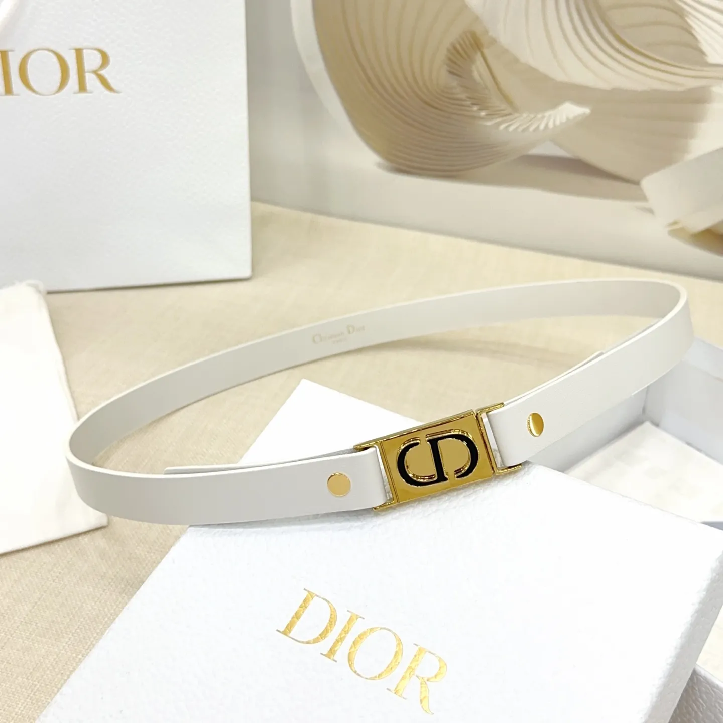 Christian Dior 白 2.0cm ベルト - 画像 (4)