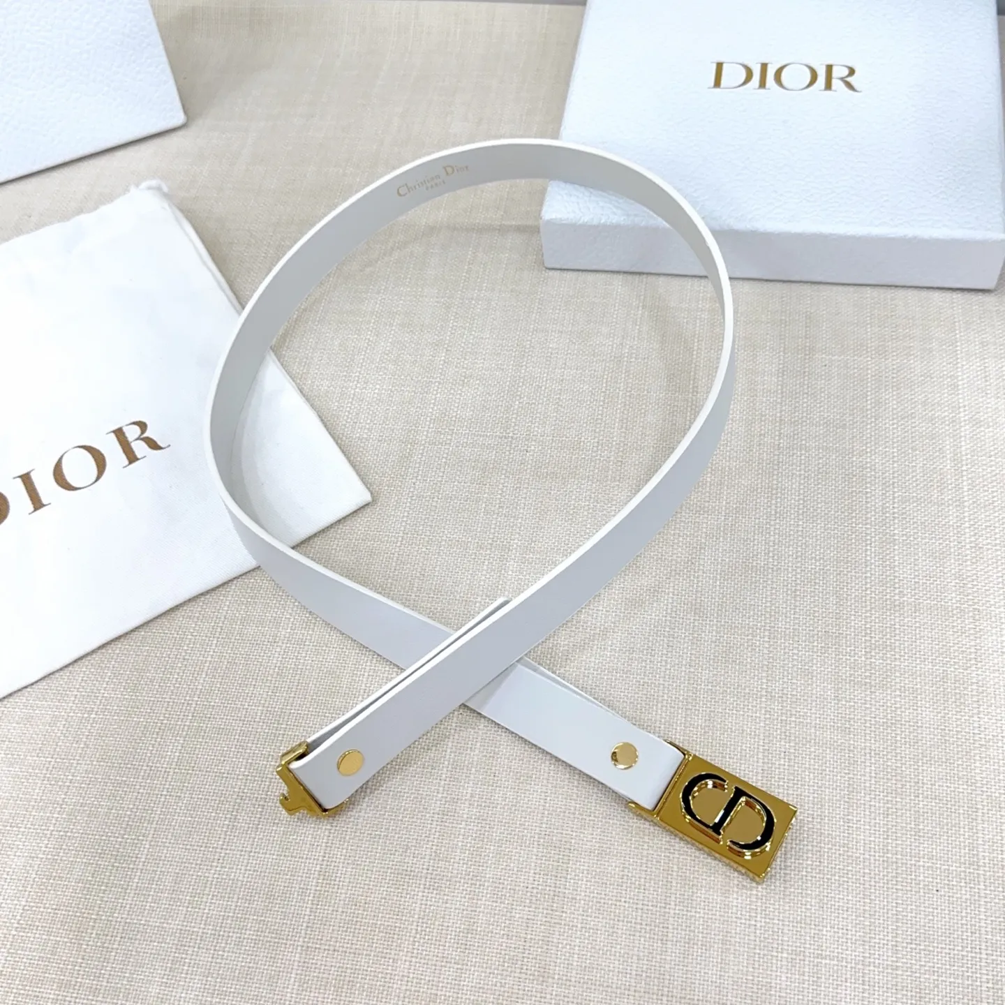 Christian Dior 白 2.0cm ベルト - 画像 (5)