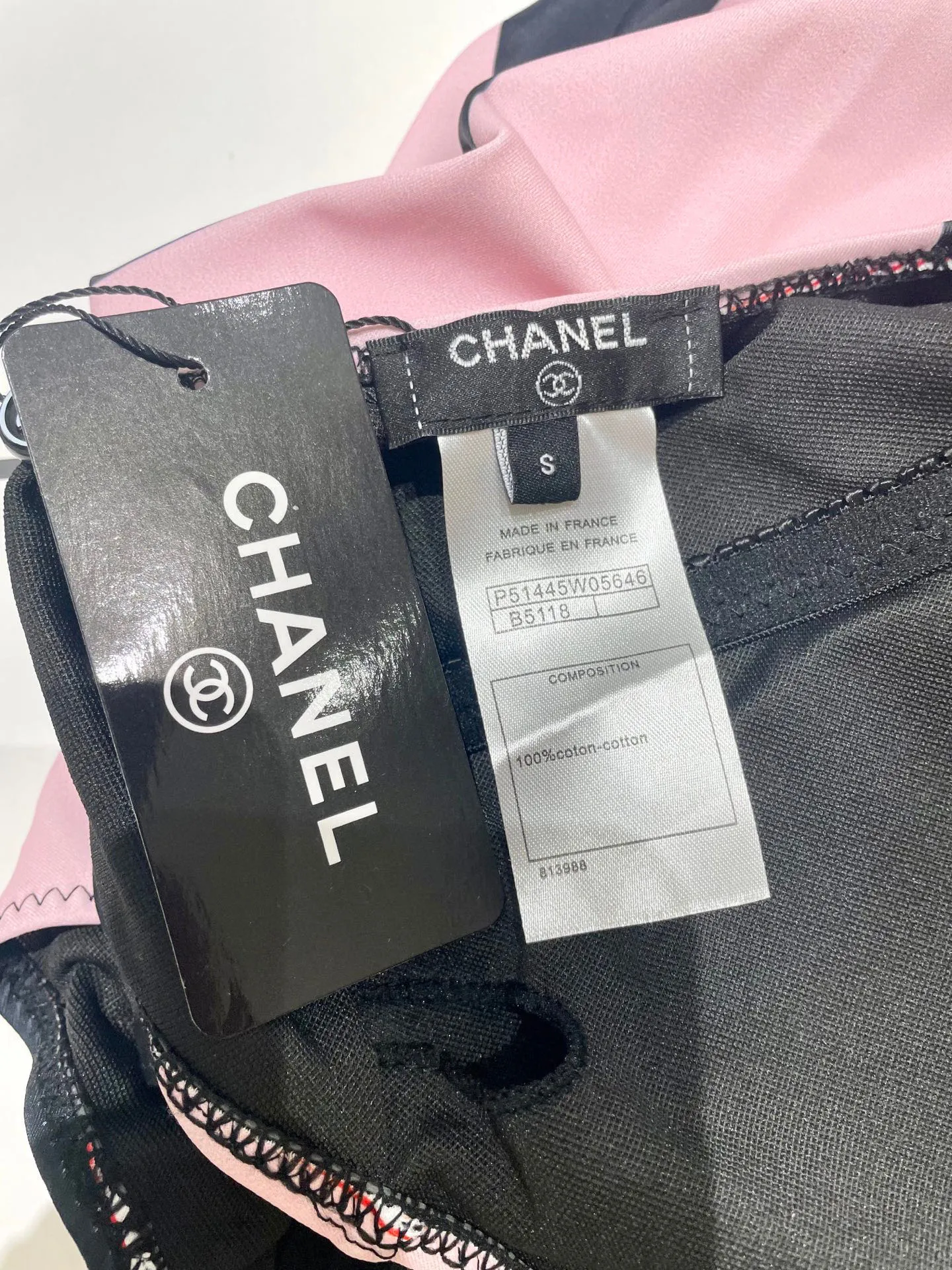 CHANELピンク黒ストライプワンピース水着 - 画像 (10)
