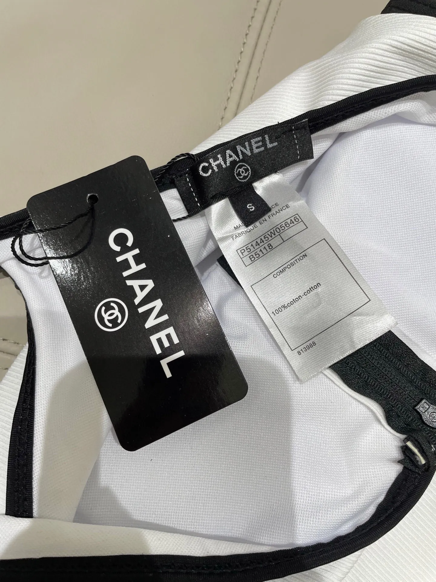 CHANEL ヴィンテージ ワンピース水着 ホワイト - 画像 (12)