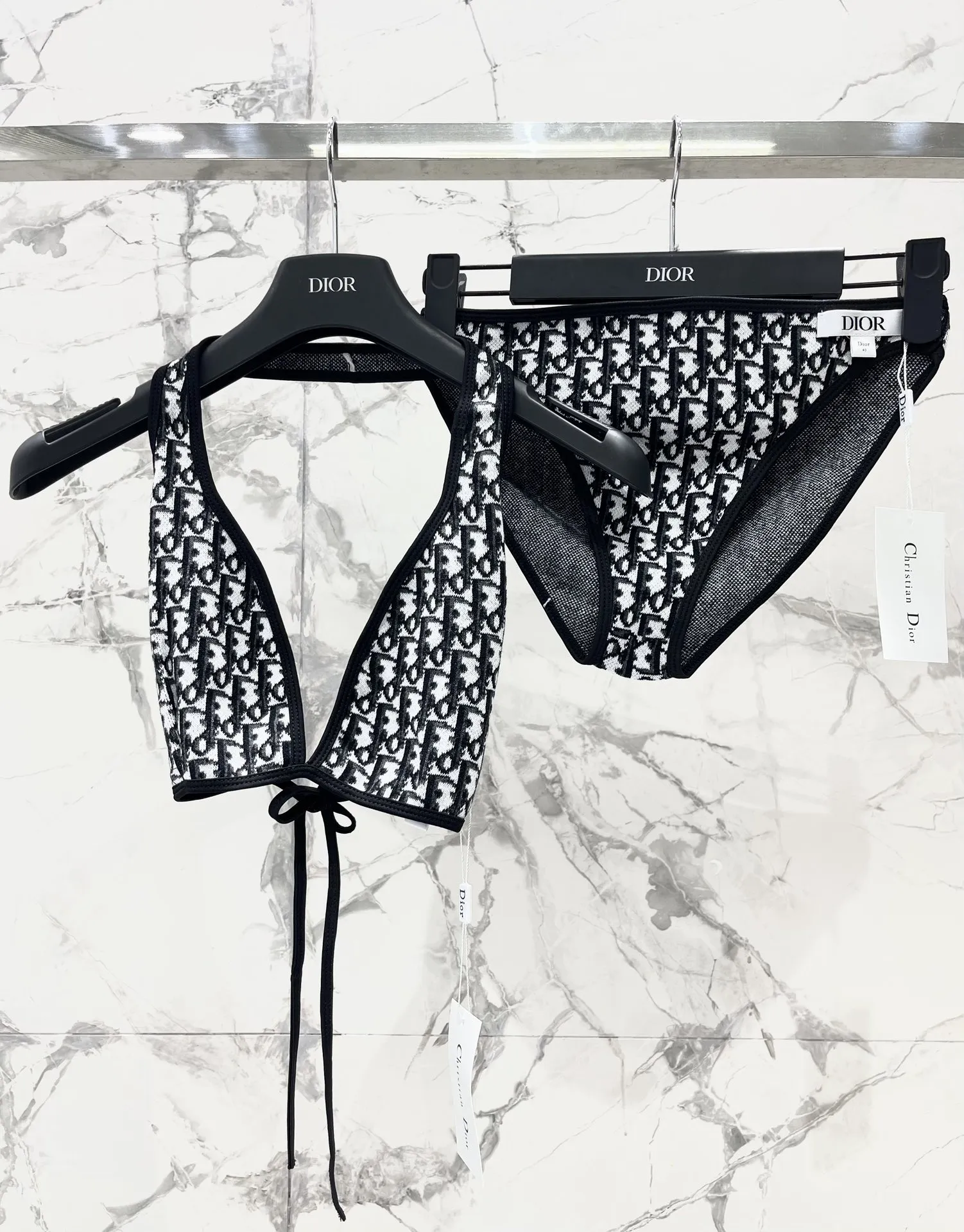 Christian Dior ブラック三点式ビキニSML