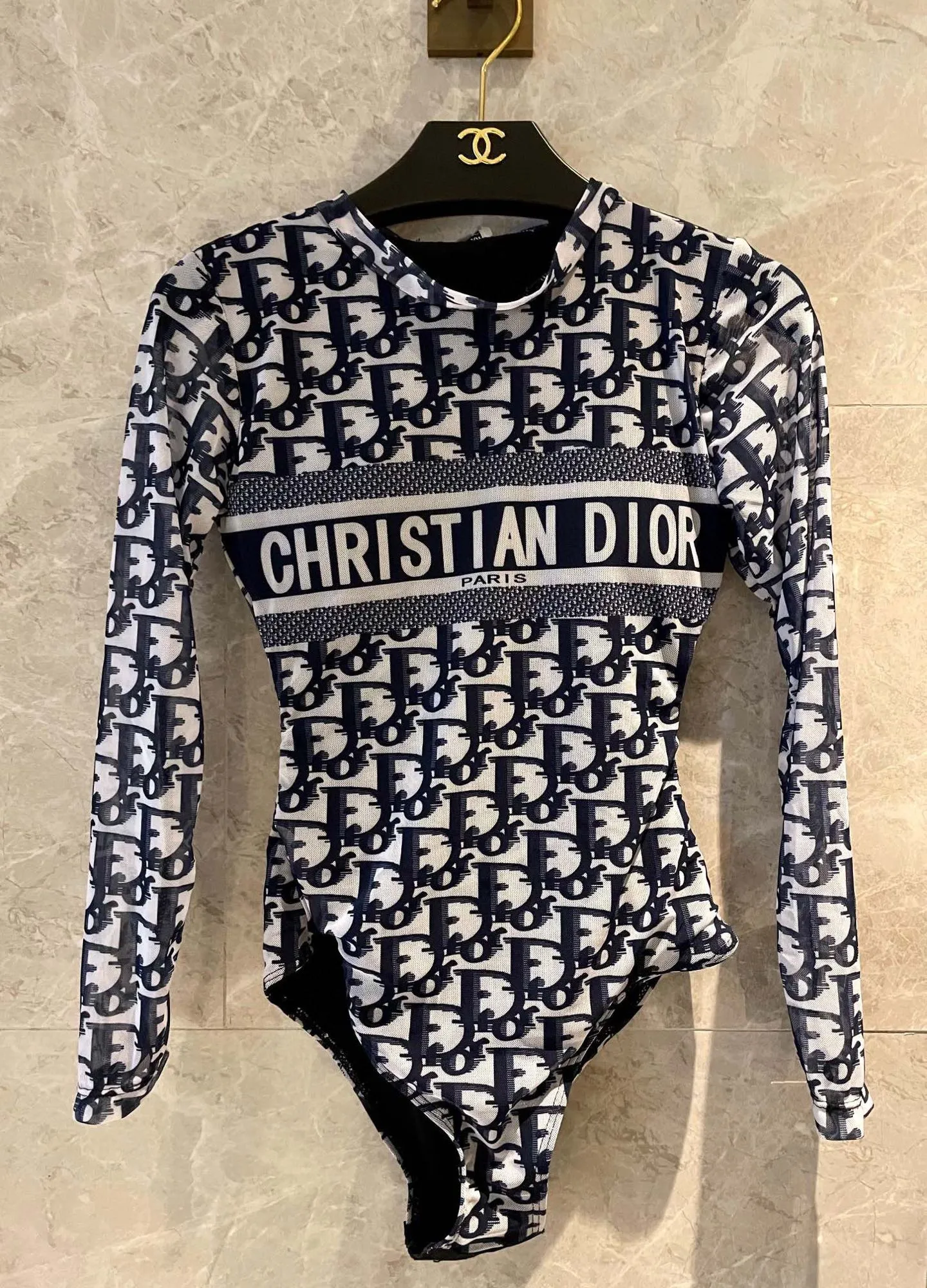 Christian Dior ブルー長袖ワンピース水着 - 画像 (5)