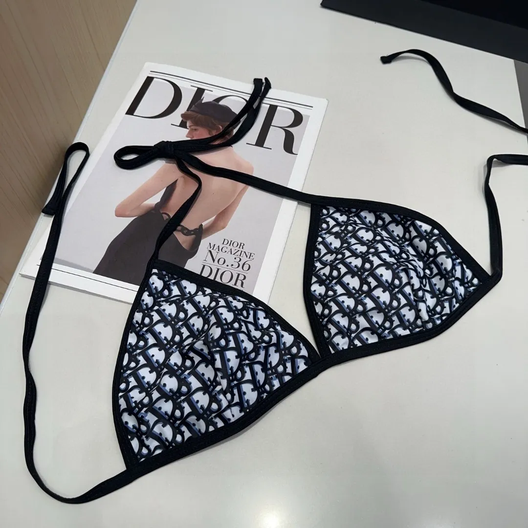 Christian Dior ブラック柄ビキニSML - 画像 (5)