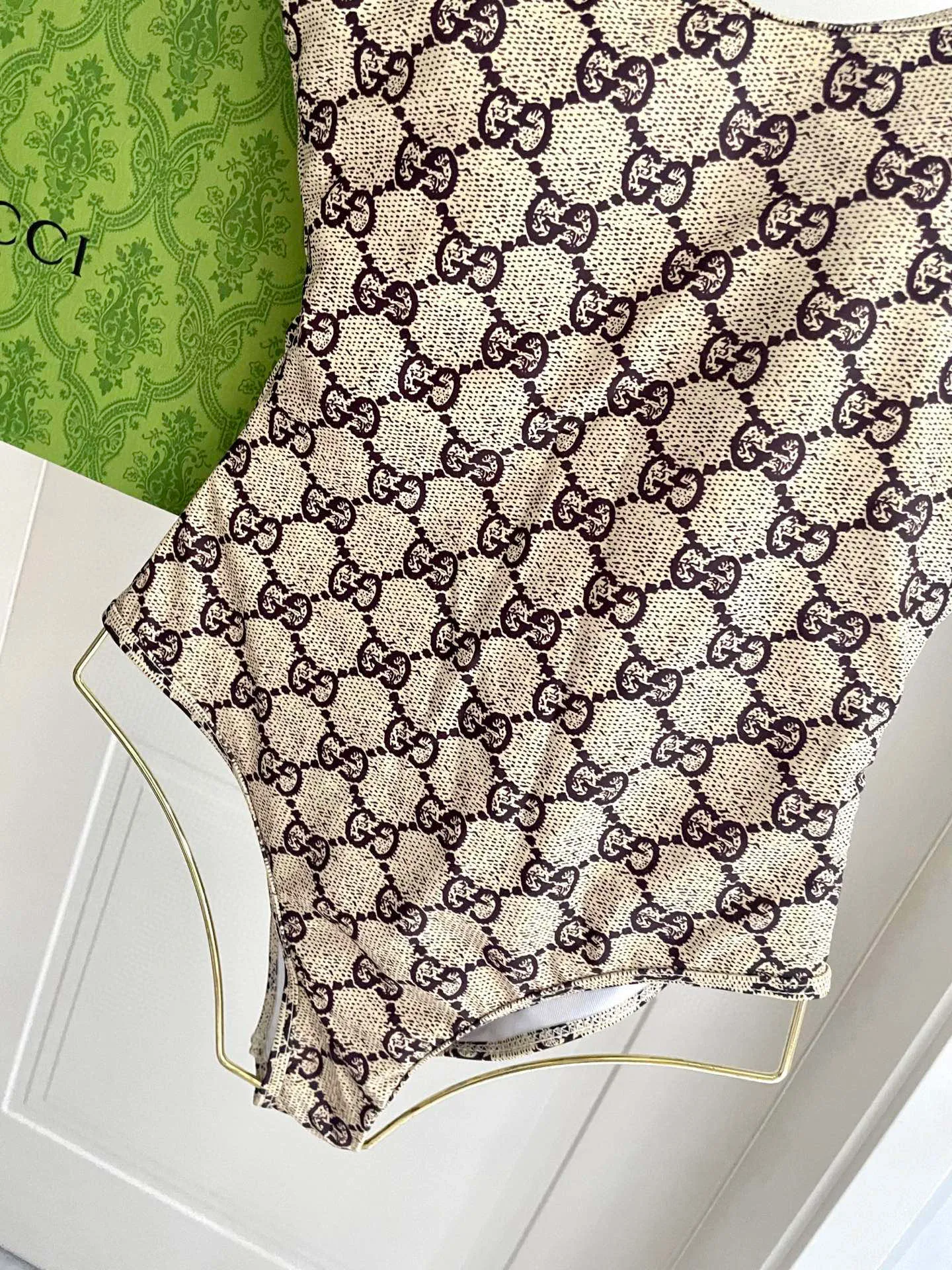 Gucci ビキニワンピース ブラウン柄 Sサイズ - 画像 (4)