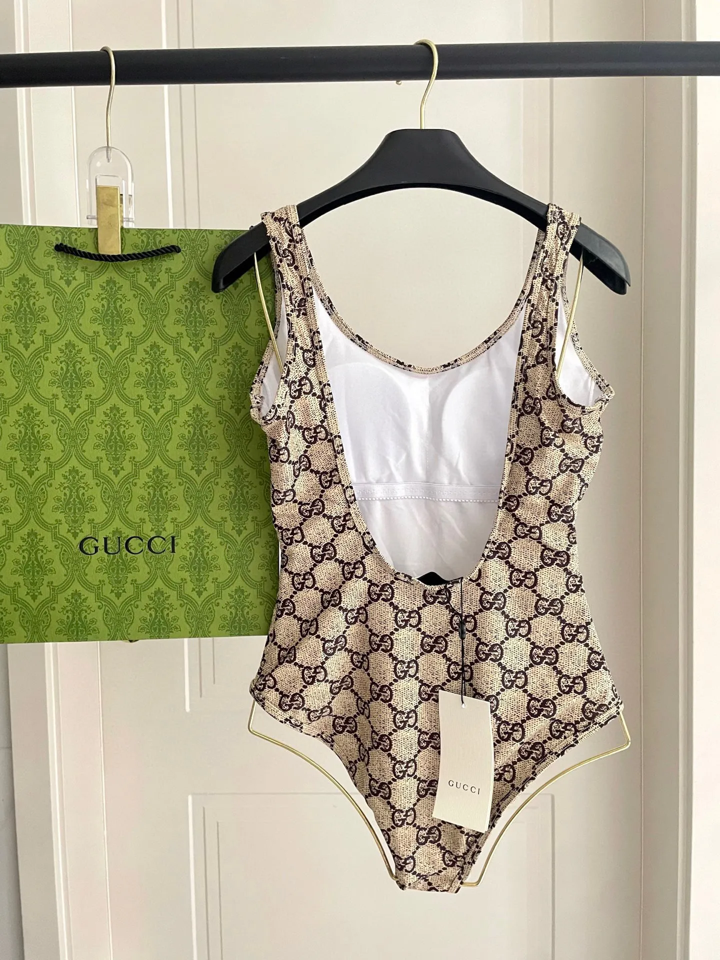 Gucci ビキニワンピース ブラウン柄 Sサイズ - 画像 (6)