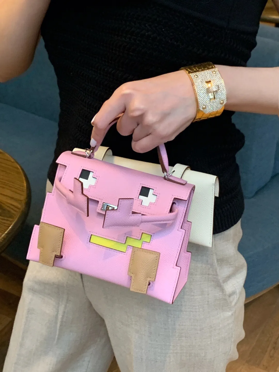 HERMÈS ドールピクト ショルダーバッグ ピンク