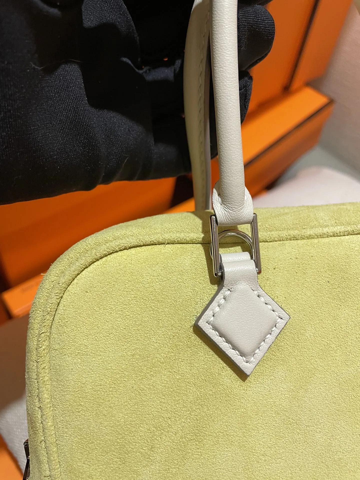 エルメス Plume mini 22 黄色と白 ミニバッグ - 画像 (3)