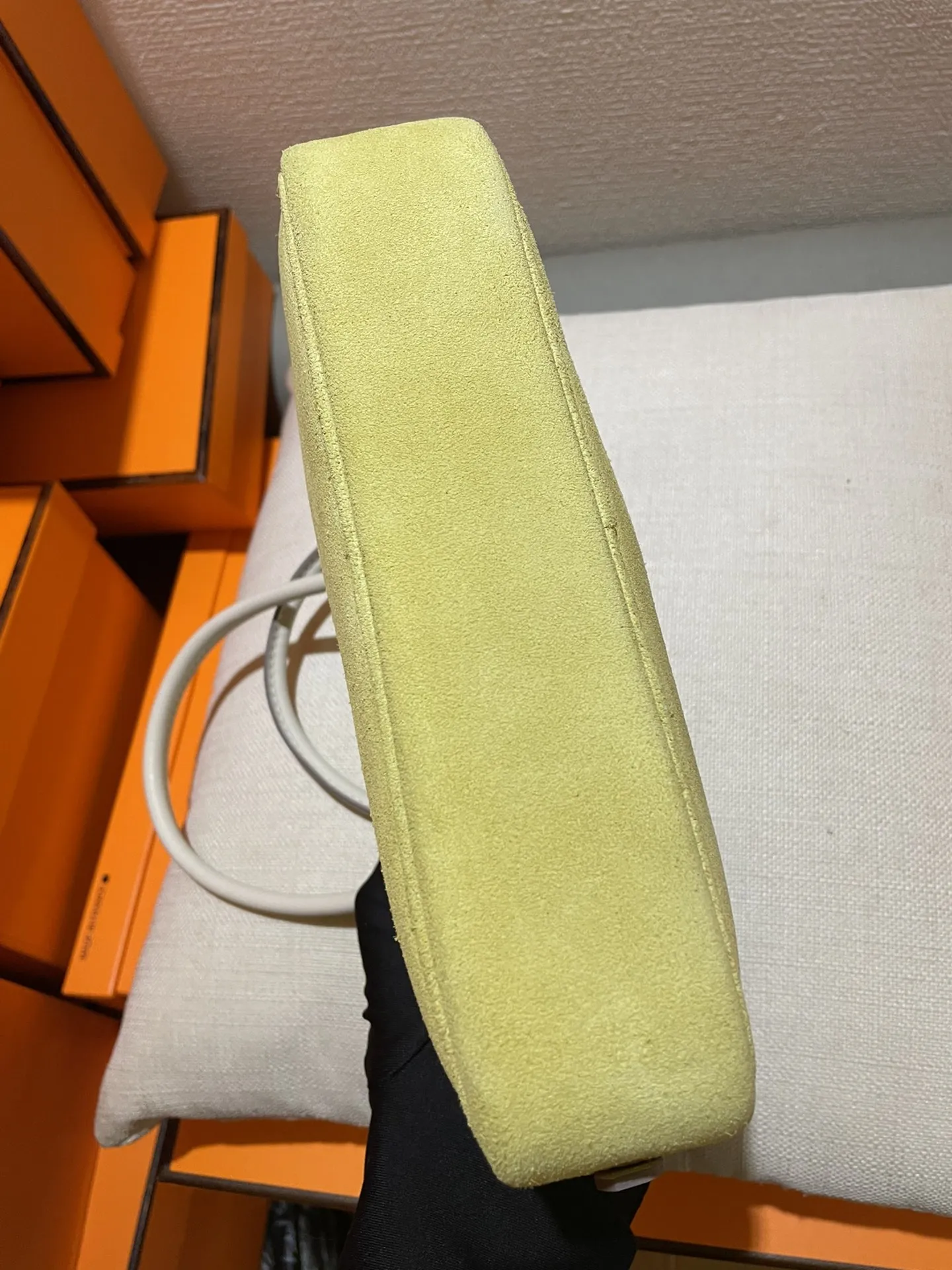 エルメス Plume mini 22 黄色と白 ミニバッグ - 画像 (8)