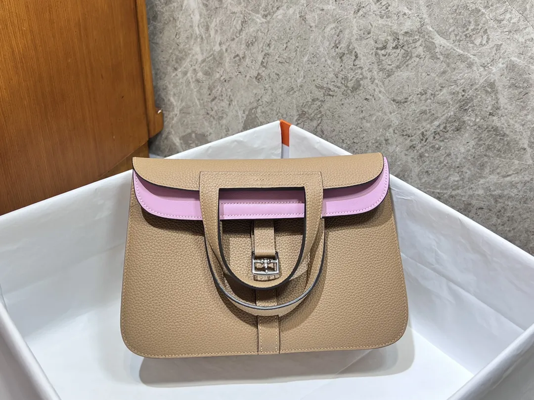 HERMÈS Halzan 25cm ミルクティーと藤紫
