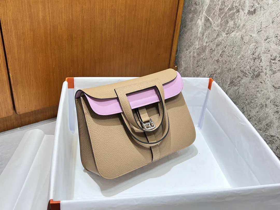 HERMÈS Halzan 25cm ミルクティーと藤紫 - 画像 (3)