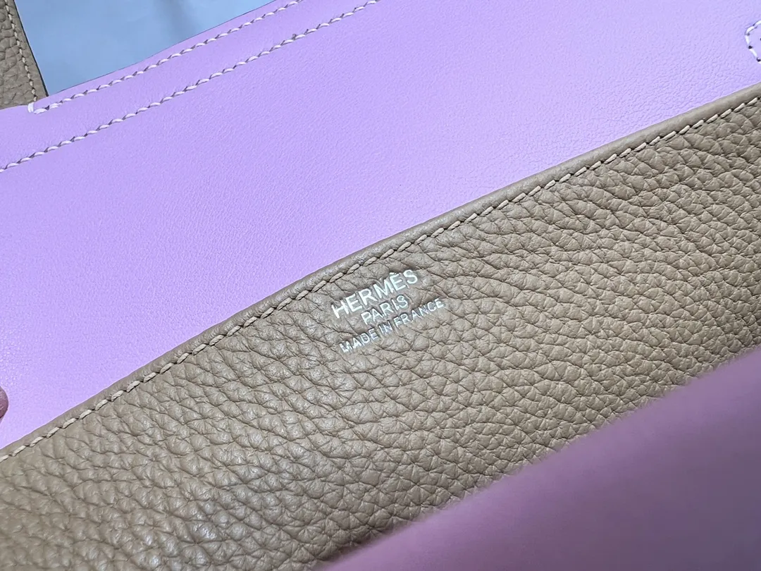 HERMÈS Halzan 25cm ミルクティーと藤紫 - 画像 (9)