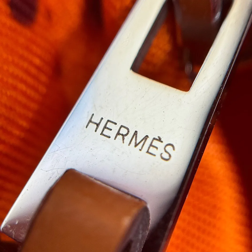 HERMÈS Balusoie オレンジ シルクスカーフバッグ - 画像 (6)