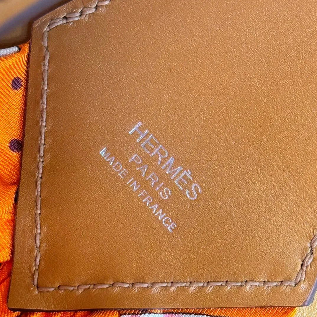 HERMÈS Balusoie オレンジ シルクスカーフバッグ - 画像 (9)
