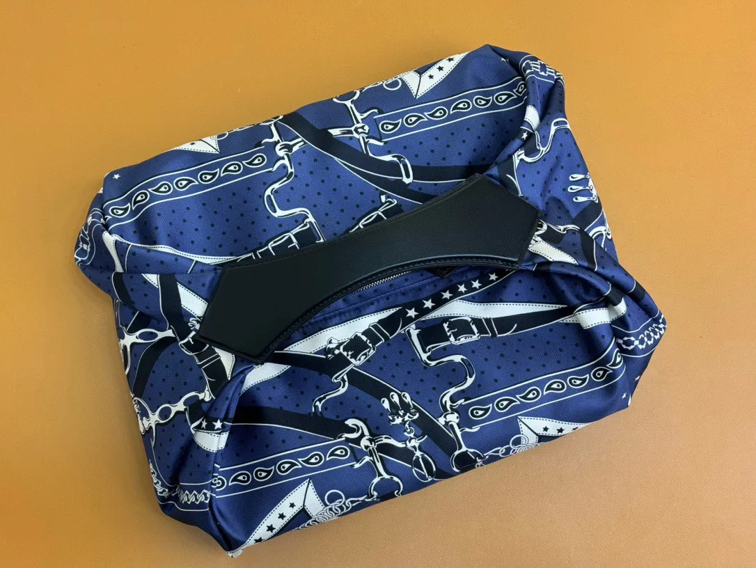 エルメス Balusoie バッグ ブルー シルク柄 - 画像 (4)