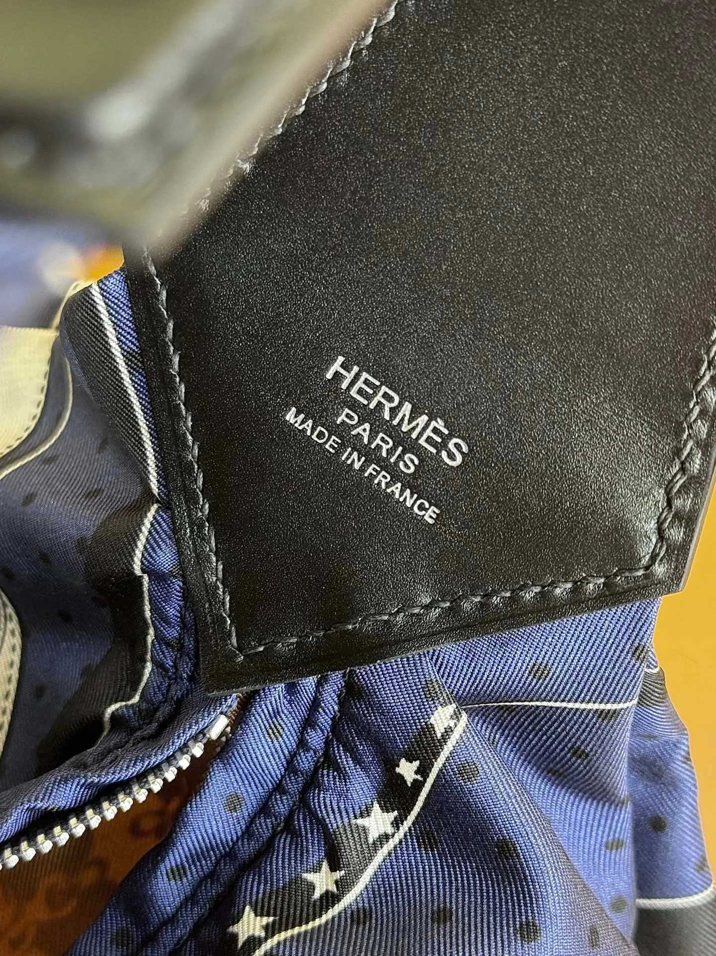 エルメス Balusoie バッグ ブルー シルク柄 - 画像 (6)