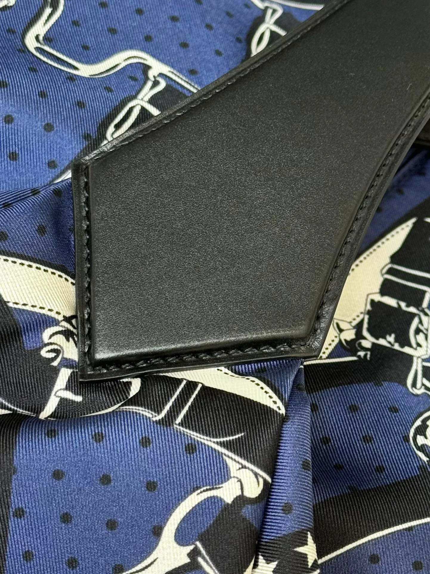 エルメス Balusoie バッグ ブルー シルク柄 - 画像 (8)