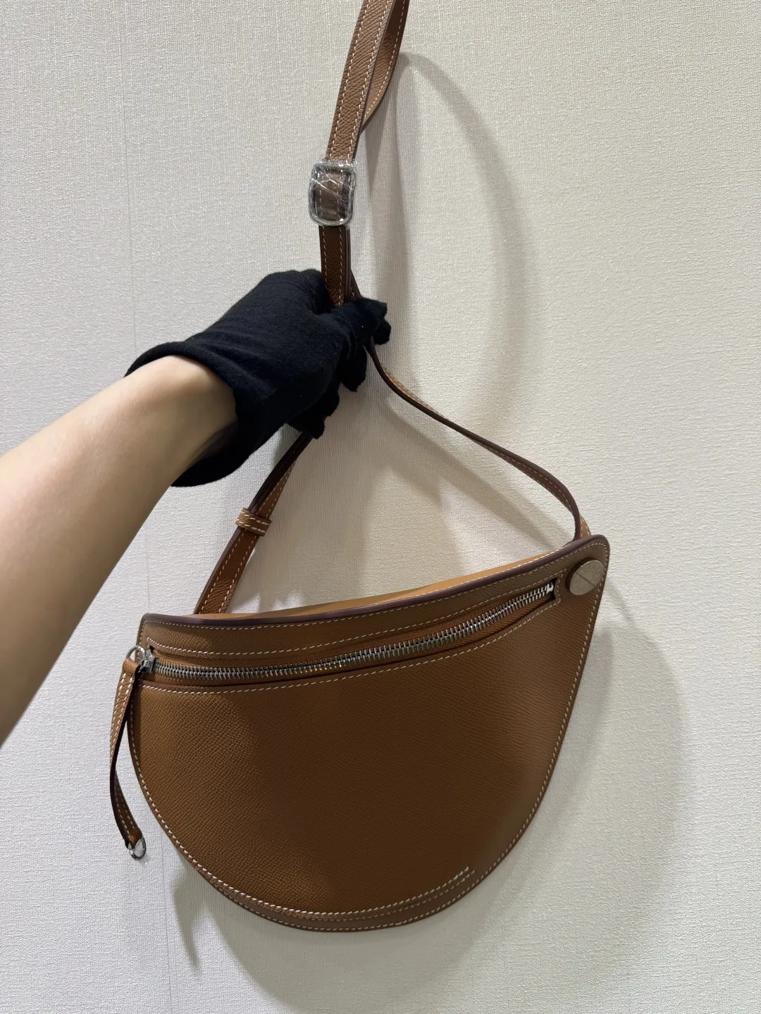 HERMÈS Petite Course 鞄 茶色 Epsom小牛皮